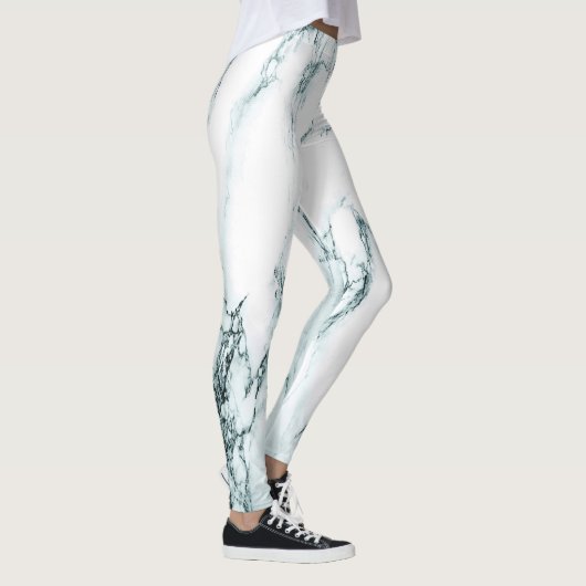 Green Vein Marble Kijk Leggings (Rechts)
