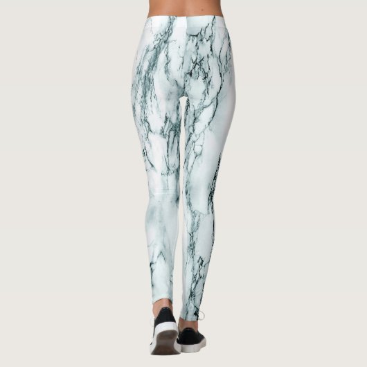 Green Vein Marble Kijk Leggings (Achterkant)