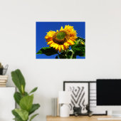 Green Velvet Sunflower Poster (Thuiskantoor)