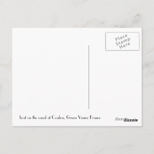 Green Venice Coulon Frankrijk Briefkaart (Achterkant)