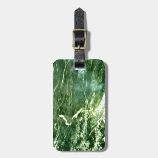 Green Verde Alpi Marble Bagagelabel (Voorkant verticaal)