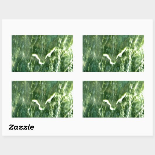 Green Verde Alpi Marble Rechthoekige Sticker (Vel)