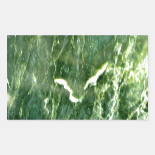 Green Verde Alpi Marble Rechthoekige Sticker (Voorkant)