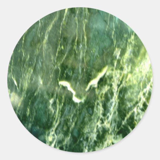 Green Verde Alpi Marble Ronde Sticker (Voorkant)