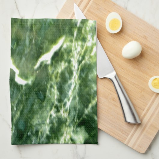 Green Verde Alpi Marble Theedoek (Quarter Fold)