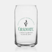 Green Veterinary School Afstuderen gepersonaliseer Blikvorm Glas (Voorkant)