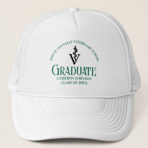Green Veterinary School Afstuderen gepersonaliseer Trucker Pet