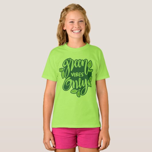 Green Vibes T-shirt (Voorkant volledig)
