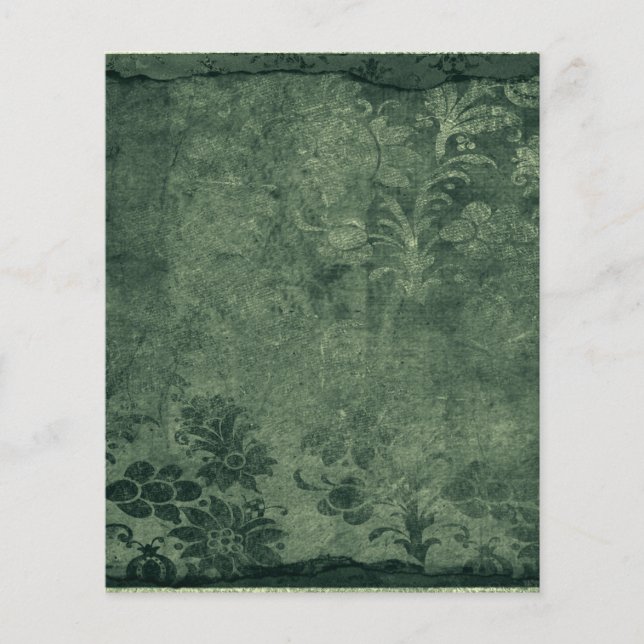Green Victoriaans gothic Damask-scrapbook (Voorkant)