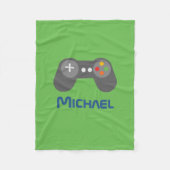 Green Video Game Controller Fleece Deken (Voorkant)