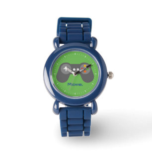 Green Video Game Controller Horloge