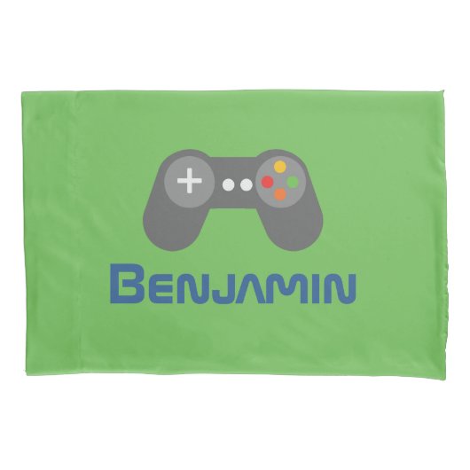 Green Video Game Controller Kussensloop (Voorkant)