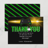 Green Video Game Party Hartelijk dank Bedankkaart (Voorkant / Achterkant)