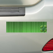 Green Vier Leaf Clover Bumpersticker (Op auto)