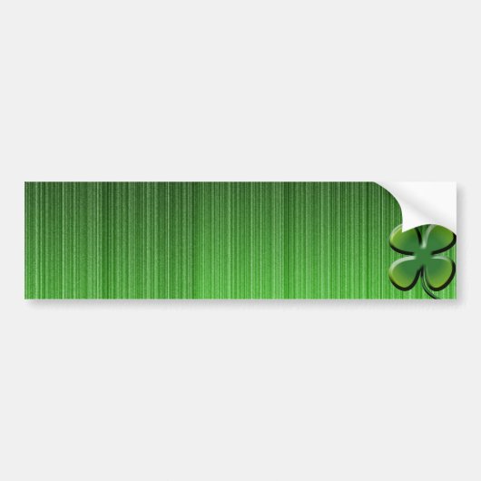 Green Vier Leaf Clover Bumpersticker (Voorkant)