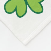 Green Vier Leaf Clover Fleece Deken (Hoek)