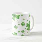 Green Vier Leaf Clover Koffiemok (Voorkant rechts)