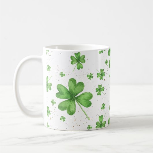 Green Vier Leaf Clover Koffiemok (Links)