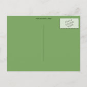 Green Vier Leaf Clover Lucky Briefkaart (Achterkant)