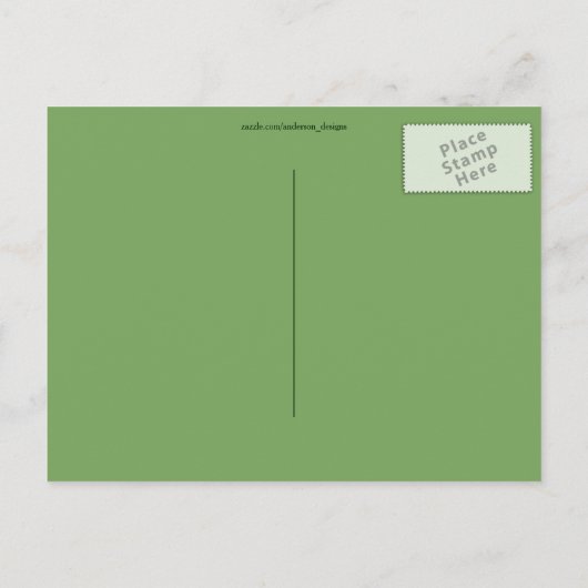 Green Vier Leaf Clover Lucky Briefkaart (Achterkant)