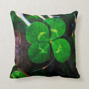 Green Vier Leaf Clover Lucky Kussen