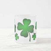 Green Vier Leaf Clover Matglas Koffiemok (Center)