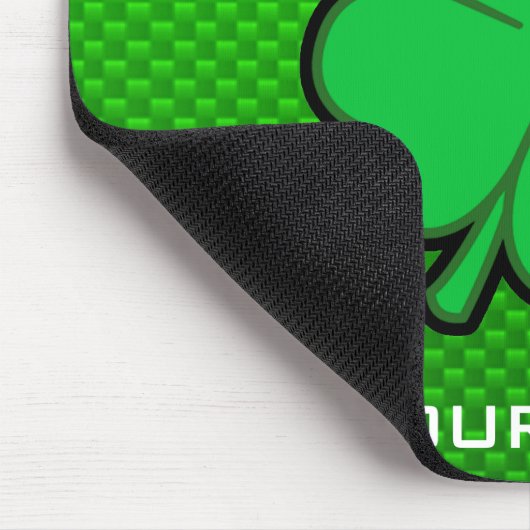 Green Vier Leaf Clover Muismat (Hoek)