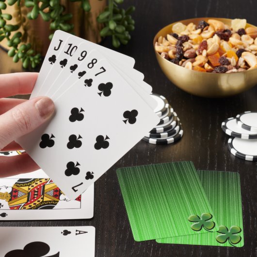 Green Vier Leaf Clover Pokerkaarten (Insitu)