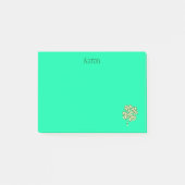 Green Vier Leaf Clover Post-it® Notes (Voorkant)