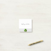 Green Vier Leaf Clover Post-it® Notes (Op bureau)