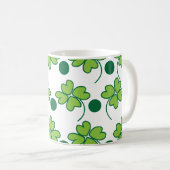 Green Vier Leaf Clover St Patricks Day Koffiemok (Voorkant rechts)