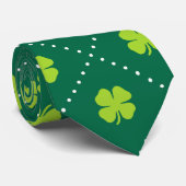 Green Vier Leaf Clover Stropdas (Opgerold)