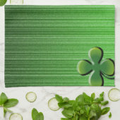 Green Vier Leaf Clover Theedoek (Gevouwen)