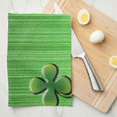 Green Vier Leaf Clover Theedoek (Quarter Fold)