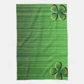 Green Vier Leaf Clover Theedoek (Verticaal)
