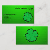 Green Vier Leaf Clover Visitekaartje (Voorkant / Achterkant)