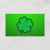 Green Vier Leaf Clover Visitekaartje (Achterkant)