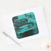 Green Vierkante Sticker (Envelop)