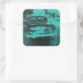 Green Vierkante Sticker (Tas)