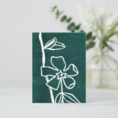 "Green Vinca" Floral Briefkaart (Staand voorkant)