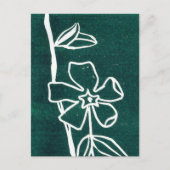"Green Vinca" Floral Briefkaart (Voorkant)