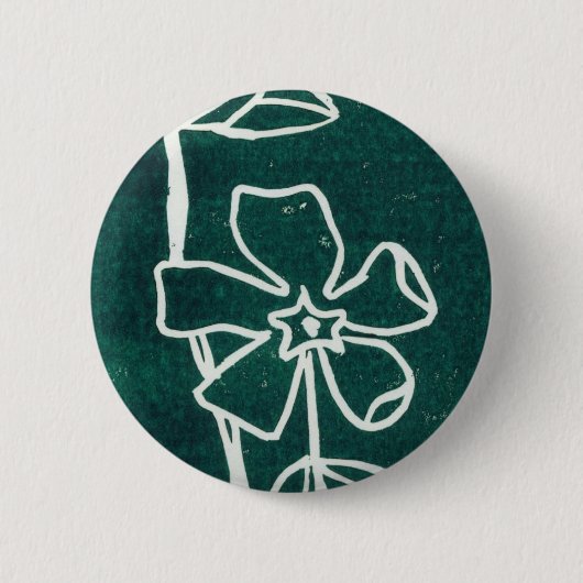 "Green Vinca" Floral Button (Voorkant)