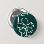 "Green Vinca" Floral Button (Voorkant /achterkant)