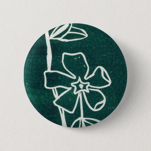"Green Vinca" Floral Button (Voorkant)