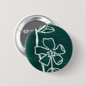 "Green Vinca" Floral Button (Voorkant /achterkant)