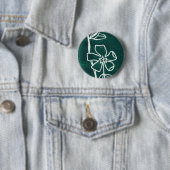 "Green Vinca" Floral Button (In situ)