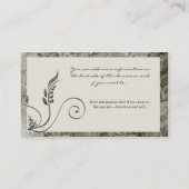 Green Vine Decorative D7 Photo/Logo Visitekaartje (Achterkant)