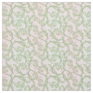 Green Vine Pattern Decorative Textile Fabric Stof
