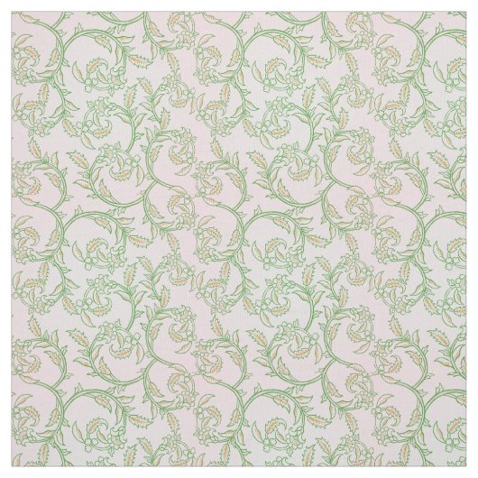 Green Vine Pattern Decorative Textile Fabric Stof (Swatch)