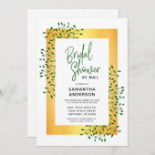 Green Vines Gold Script-Vrijgezellenfeest Kaart (Voorkant / Achterkant)